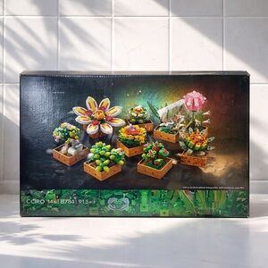 NEW EDUIRO Succulent Garden Building Block Set | 913 pcs | Ages 14+